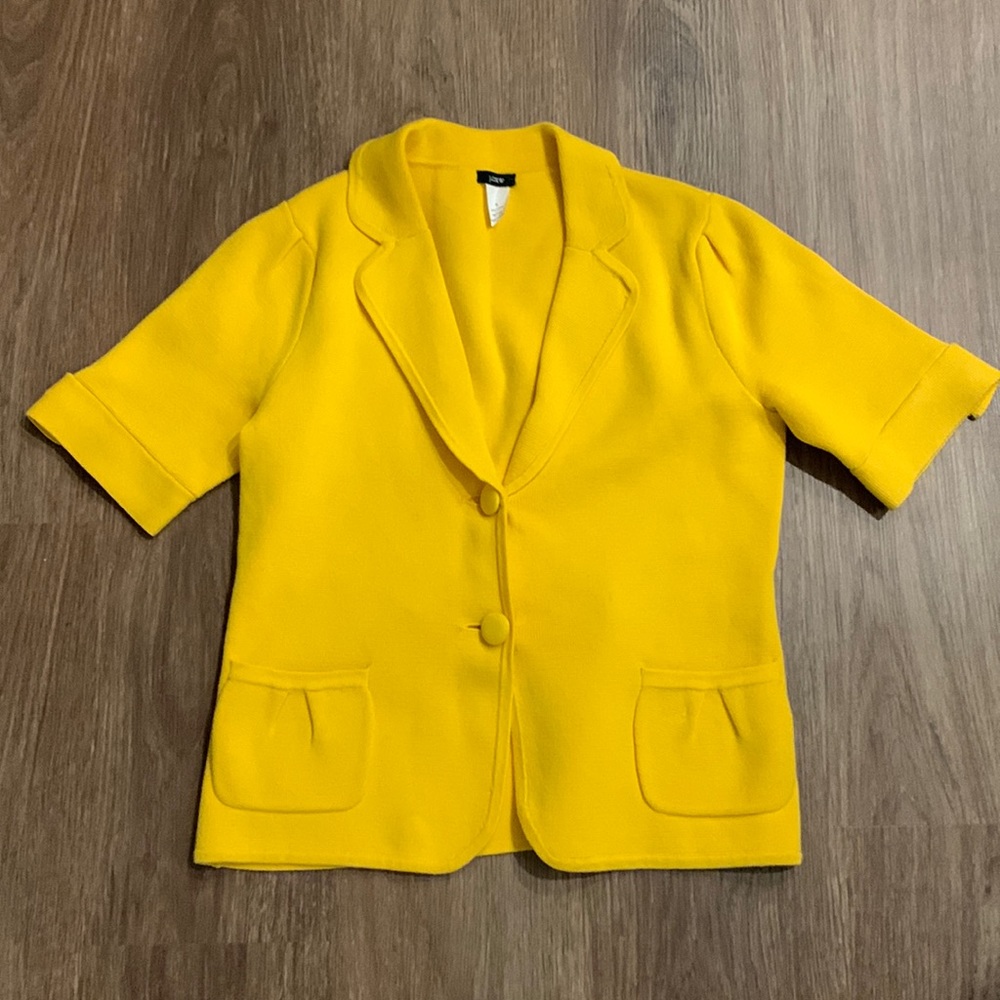 Yellow Ann Taylor Cardigan Blouse